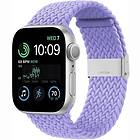 Flätat Elastiskt Armband Apple Watch SE 2022 44mm Ljuslila