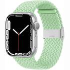 Flätat Elastiskt Armband Apple Watch 7 (45mm) Pistachio