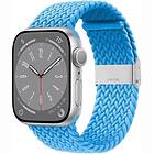 Flätat Elastiskt Armband Apple Watch 8 (45mm) Skyblue