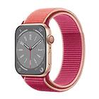 Nylon Armband Apple Watch 8 (45mm) Pomegranate