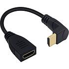 NÖRDIC Vinklad HDMI 8K 60Hz 4k 120Hz 48Gbps to HDMI 2.1 15cm