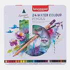 Bruynzeel: Akvarellpenna Expression 24 färger m pensel