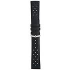 Falkenlund Deluxe Beco 22mm Black Calf Leather Rally Strap Stainless Steel Buckl