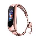 Ruhtel Metall Ersättningsarmband till Xiaomi Mi Band 6/5/4/3 Rosa