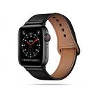 Tech-Protect Leatherfit Apple Watch 4/5/6/7/8/SE/Ultra (42/44/45/49mm) Svart