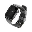 Uniq Apple Watch 4/5/6/7/8/SE/SE2 (38/40/41mm) Armband Silicon Chalk Grå