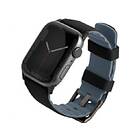 Uniq Apple Watch 4/5/6/7/8/SE/SE2 (38/40/41mm) Armband Silicon Midnight Svart