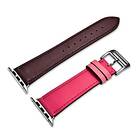 iCarer Hermes Cow Läder Strap Apple Watch 42mm / 44mm- Rose Kaffe