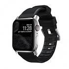 Nomad Apple Watch Armband Rugged Band Svart Silver 38/40/41MM