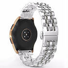 Lux-Case Samsung Galaxy Watch (42mm) stainless steel buckle watch band Silver Silver/Grå