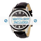 Dolce & Gabbana klockarmband DW0707 Läder Svart 20mm sömmar svart