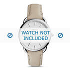 Fossil klockarmband ES3806 Läder Beige 16mm default sömmar
