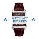 Guess klockarmband W95014G1 Läder Brun sömmar brun