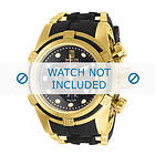 Invicta klockarmband Jason Taylor 12955 Gummi / plast Svart