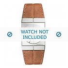 Jacob Jensen klockarmband 233 Läder Brun 28mm sömmar brun
