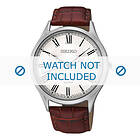 Seiko klockarmband 7N42-0FW0-SGEG97P1 Krokodil läder Brun 20mm sömmar brun