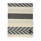 Lexington Herringbone Striped Recycled Wool pläd Gray-off white (130x170cm)