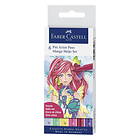 Faber-Castell PITT artist pens Manga Shôjo set – 6 st. pennor med penselspets