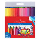 Faber-Castell Tuschpennor Grip 30p Färgmix