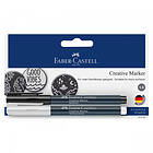 Faber-Castell Creative Marker Set Sort/Vit