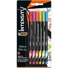 BIC Intensity Fineliner 6-set Rainbow Colors