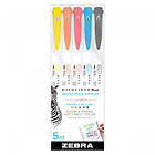 Zebra Mildliner Brush 5-pack Friendly Mild