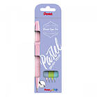 Pentel Fude Touch Sign Pen 4-set Pastel