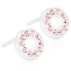 Blomdahl Medical Plastic Brilliance Puck Hollow 8 mm, Light rose Örhänge