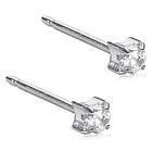 Blomdahl Silver Titanium Tiffany 3 mm, CZ White Örhänge