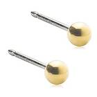 Blomdahl Golden Titanium Ball 3 mm Örhänge