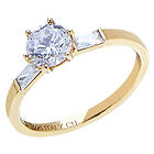 CU Jewellery Two tripple stone ring guld 18,5