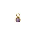 CU Jewellery Letters stone 2 amethyst pend guld