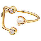 CU Jewellery Pearl/Brilliant double ring guld 16/17