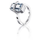 Efva Attling Little Bend Over Aquamarine Ring Vitguld 19,00 mm