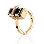 Efva Attling Little Bend Over Onyx Ring Guld 16,50 mm