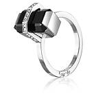 Efva Attling Little Bend Over Onyx Ring Vitguld 18,50 mm