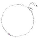 Efva Attling Micro Blink Pink Sapphire Armband Silver 16-19 cm