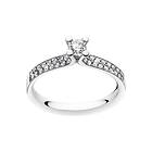 Georg Jensen MAGIC SOLITAIRE RING vitguld DIAMOND PAVÉ 0,33CT 48