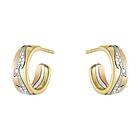 Georg Jensen FUSION SMALL Örhänge Guld Vitguld Roséguld PAVÉ 0,08 CT