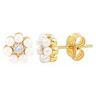 Hultquist Copenhagen Aya flower pearl sticker örhänge Guld