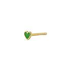 Stine A. Petit Love Heart Grass Förgyllt Silver Örhänge 1181-02-GRASS-GREEN