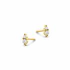 Spirit Icons Vision Stud 14 Karat Guld Øreringer Med Diamanter 0,14 Carat W/vs S