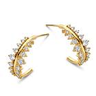 Spirit Icons Empress Hoop Förgyllt Silver Stiftörhängen Med Zirconia S41712