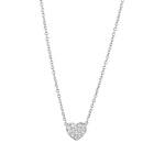 Nordahl Andersen Hjärta 14 Karat Vitguld Halsband Med Diamanter 0,064 Carat W/si 238009BR6