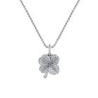 Smykkekæden Four Leaf Clover Sterling Silver Halsband Med Zirconia ORSM026S