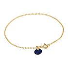 Enamel Midnight Ball Chain Förgyllt Silver Armbånd B16G-59