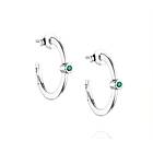 Efva Attling Micro Blink Hoops – Green Emerald