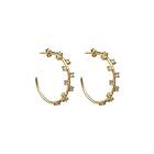 CU Jewellery Cubic Hoop Ear Gold