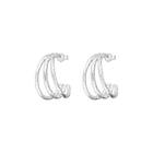 Emma Israelsson Triple Branch Hoops Silver