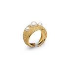 CU Jewellery Pearl Bubble Ring Gold